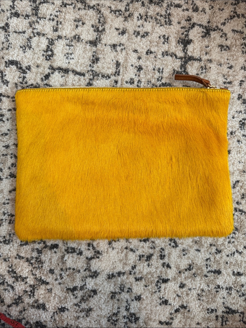 Haircalf Zip Pouch Clutch in Yellow